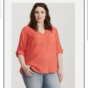 Torrid Vibrant Pink Blouse Excellent Condition